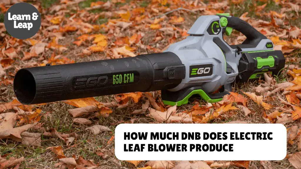 how much dnb does electric leaf blower produce